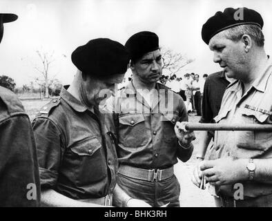 Geographie/Reisen, Kongo, Ereignisse, Simba-Aufstand 1964 - 1965, Söldner, Major Micheal 'Mad Mike' Hoare und Sergeant Major Jack Carton-Barber, September 1964, Stockfoto
