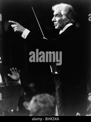 Leonard Bernstein (1918-1990), amerikanischer Komponist, 1990. Artist: Unbekannt Stockfoto