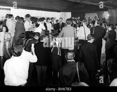 Beatles, 1960 - 1970, britische Rockband, Pressekonferenz, "Bravo Blitz Tour", München, 14.9.1966, Stockfoto