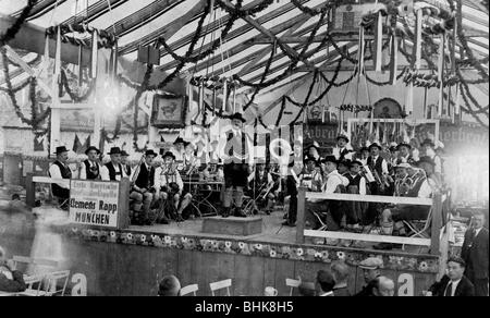 Geographie/Reisen, Deutschland, Bayern, Tradition/Folklore, oberbayerische Blaskapelle Clemens Rapp aus München, ca. 1910, Stockfoto