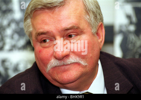 Porträt des ehemaligen polnischen Präsidenten Lech Walesa Stockfoto