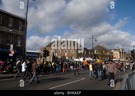 Sikh Nagar Kirtan fest in Southall, London UK Stockfoto