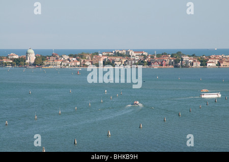 Lido di Venezia Blick auf San Giorgio Glockenturm, Venezia (Venedig), Unesco, Veneto, Italien Stockfoto