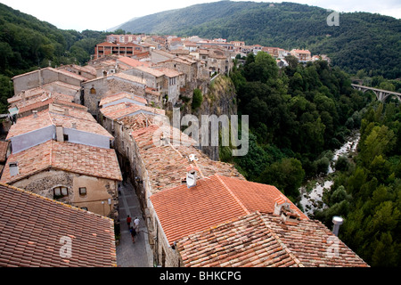 Castelfollit De La Roca, Katalonien, Spanien Stockfoto