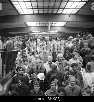 Fall der Berliner Mauer 1989, Bahnhof Friedrichstraße Stockfoto