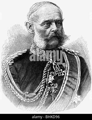 Pape, Alexander August von, 2.2.187 - 7.5.1895, preussischer General, Porträt, Holzgravur, 1895, Stockfoto