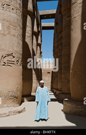 Die große Säulenhalle, Tempelkomplex von Karnak, Luxor, Ägypten Stockfoto