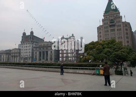 Der Bund auf dem Huangpu-Fluss in Shanghai, China, Asien Stockfoto