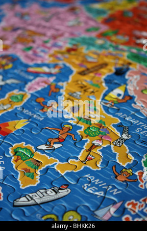 des Kindes Jigsaw Puzzlebild von Italien und Europa Stockfoto