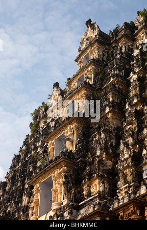 Indien, Kerala, Thiruvananthapuram, (Trivandrum), Hindu-Tempel Sri Padmanabhaswamy gopuram Stockfoto