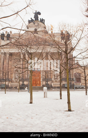 Dresdner Straße im winter Stockfoto