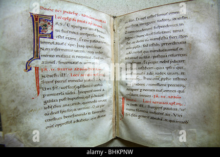 Mittelalterliche Handschrift Buch aus dem Dom-Museum in Pisa, Italien Stockfoto