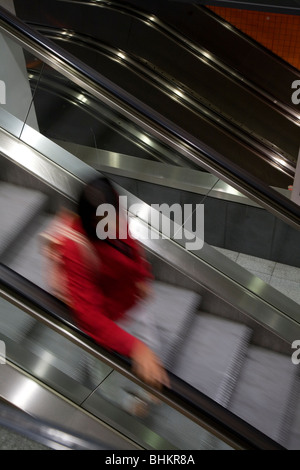 Automatische Rolltreppe, Dresden, Deutschland Stockfoto