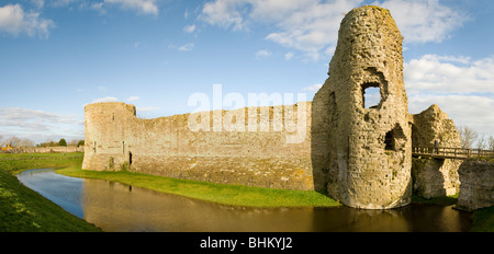 Pevensey Castle, gebaut von den Normannen auf der Website von einer römischen Festung, East Sussex, England Stockfoto