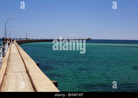 Busselton Pier Steg, der weltweit längsten Holzsteg, Western Australia Stockfoto