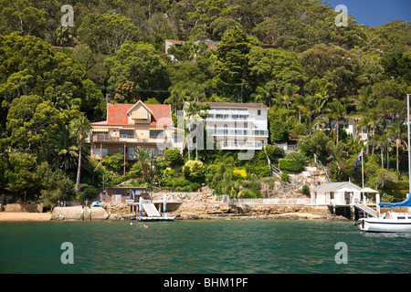 Hotels am Wasser und Strandhäuser in Palm Beach, Sydney, NSW, Australien Stockfoto