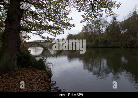 Brücke bei Clumber Park, in der Nähe von Worksop Stockfoto