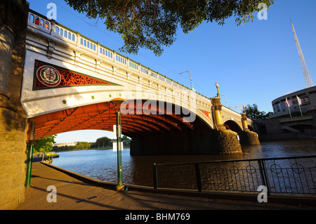 Princes Bridge über den Yarra River, Melbourne Stockfoto