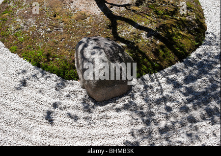 Trockene Landschaft Garten Detail, einem Kennin-Ji, Kyoto Stockfoto