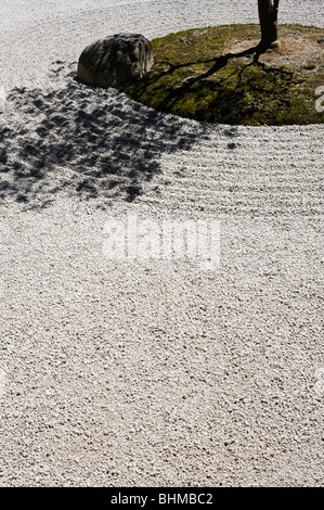 Trockene Landschaft Garten Detail, einem Kennin-Ji, Kyoto Stockfoto