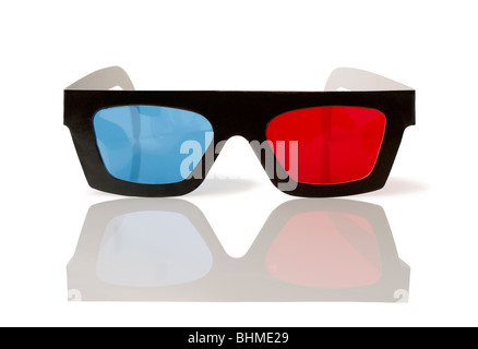 Drei dimensionale Film Brille 3D 3D anzeigen Stockfoto