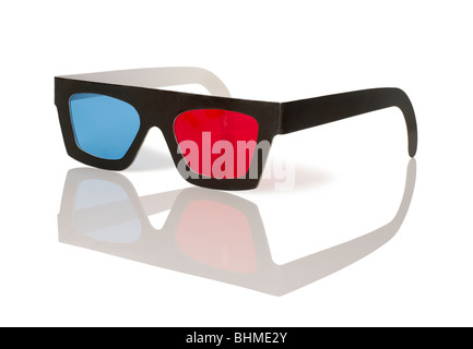 Drei dimensionale Film Brille 3D 3D anzeigen Stockfoto