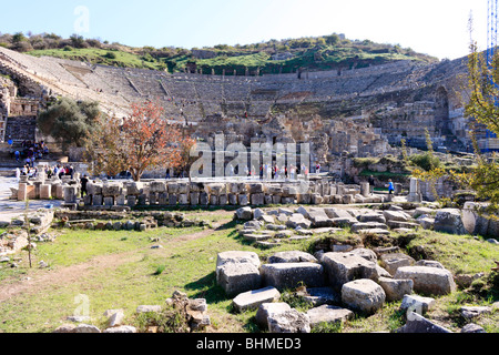 Das große Amphitheater in Ephesus, Türkei Stockfoto