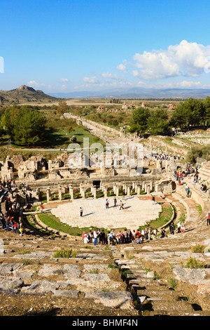 Das antike Amphitheater in Ephesus, Türkei Stockfoto