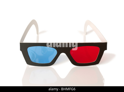 Drei dimensionale Film Brille 3D 3D anzeigen Stockfoto