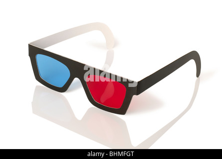 Drei dimensionale Film Brille 3D 3D anzeigen Stockfoto