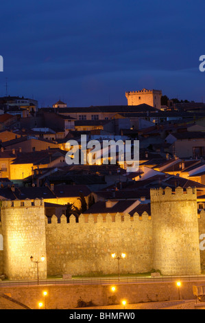 Stadtmauern von Ávila im Nith. Kastilien-León, Spanien Stockfoto