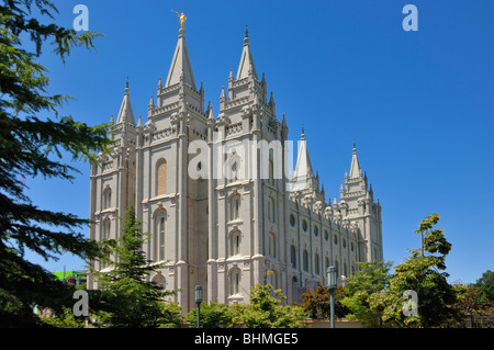 Die Tempel der Mormonen gegründet von Brigham Young in Salt Lake City, Utah, Vereinigte Staaten von Amerika Stockfoto