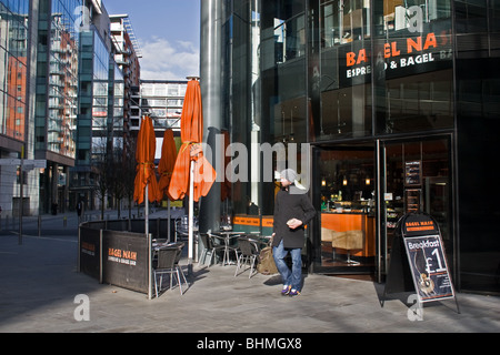 Spinningfields Bereich des Stadtzentrum von Manchester, UK Stockfoto