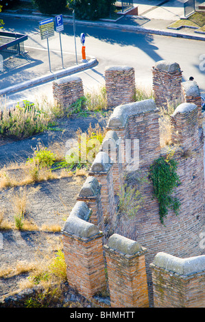 Alten römischen Festungsmauern auf Porta Pinciana in Rom Italien Stockfoto