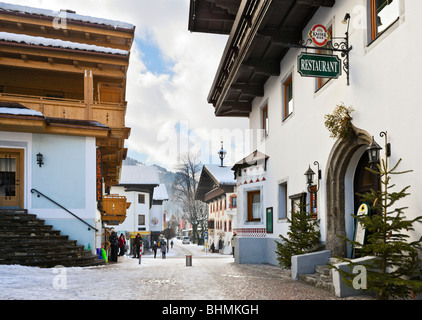 Zentrum des Ferienortes Söll, Skigebiet SkiWelt, Tirol, Österreich Stockfoto