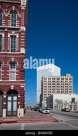 Alte und moderne Architektur Galveston Altstadt Texas USA Stockfoto