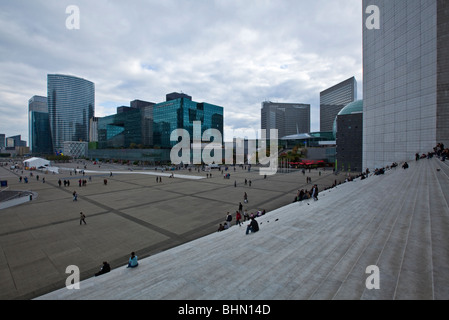 Frankreich, Paris, La Défense, Gradine der Grand Arc-Basis Stockfoto