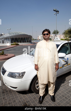 Taxifahrer Jeddah Saudi-Arabien Arabisch Auto Taxi Stockfoto