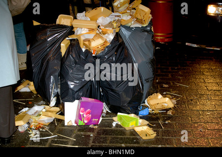 Nachwirkungen des chinesischen neuen Jahres feiern, China Town, London, UK, Europa Stockfoto