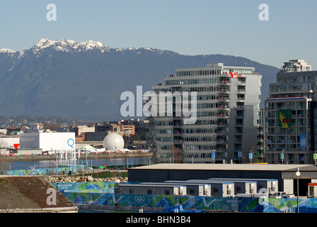 Die Olympischen und Paralympischen Dorf auf der 2010 Winter Games, Vancouver, Britisch-Kolumbien, Kanada Stockfoto