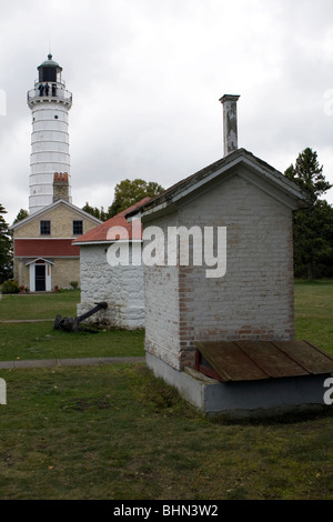 Cana-Insel-Leuchtturm, Door County, Wisconsin, USA Stockfoto