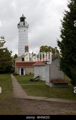 Cana-Insel-Leuchtturm, Door County, Wisconsin, USA Stockfoto