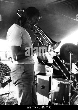 Mangelsdorff-Albert, 5.9.1928 - 25.7.2005, deutscher Jazzmusiker (Posaune), halbe Länge, ca. 1970, Stockfoto