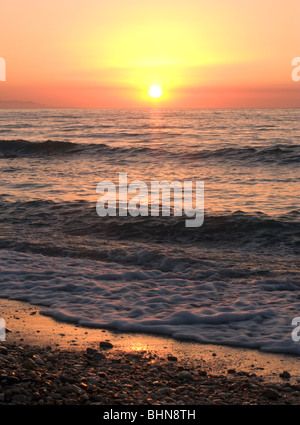 Der Strand von Acharavi, Korfu, Griechenland Stockfoto