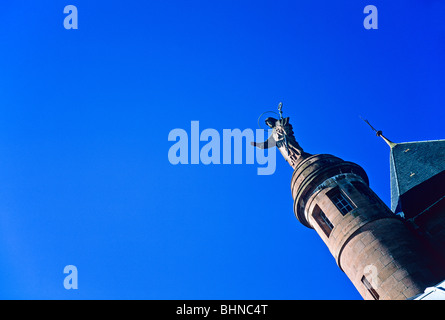 Äbtissin Statue, Kloster Mont Sainte-Odile, Elsass, Frankreich Stockfoto