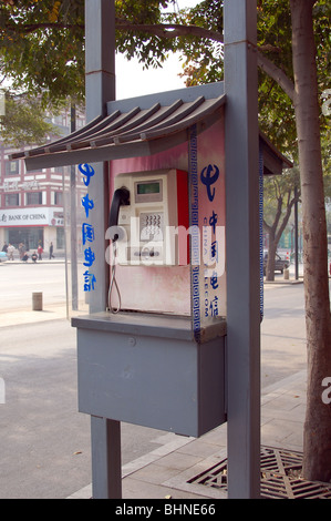 Chinesische öffentliche Telefonzelle in Xi ' an, CHINA Stockfoto