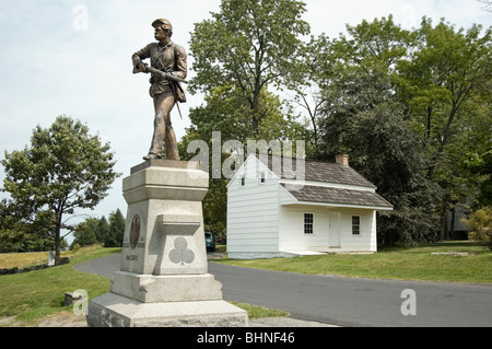 Bild des Bryan Bauernhauses in der Union Linien auf Cemetery Ridge bei Gettysburg, PA. Stockfoto