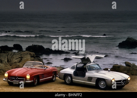 Mercedes 300SL Flügeltürer & Roadster Stockfoto
