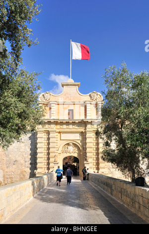 Haupteingang Mdina, Malta Stockfoto