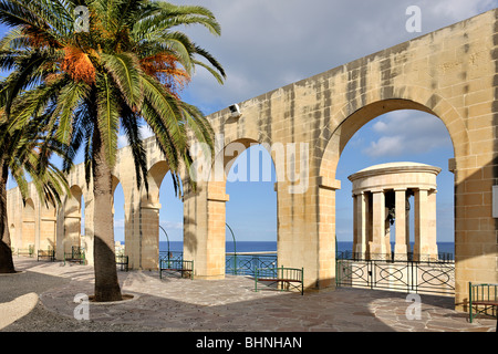 Lower Barrakka Garten, Seige Bell Memorial, Valletta Stockfoto